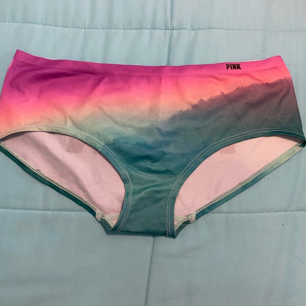 PINK Victoria's Secret Purple and Pink Bikini Bottoms